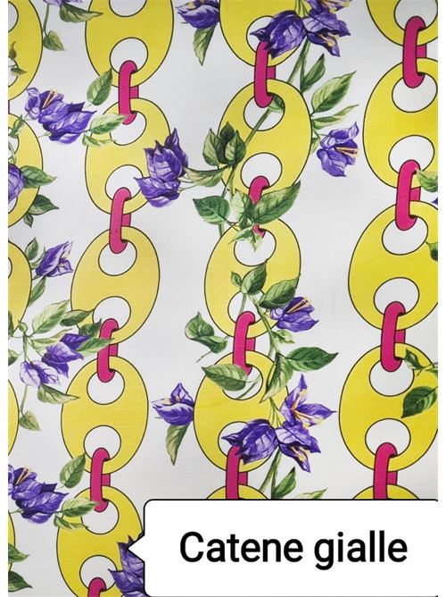 tessuto in seta e cotone stampa Laboratorio Capri | SETACOTONECATENEGIALLECATENEGIALLE